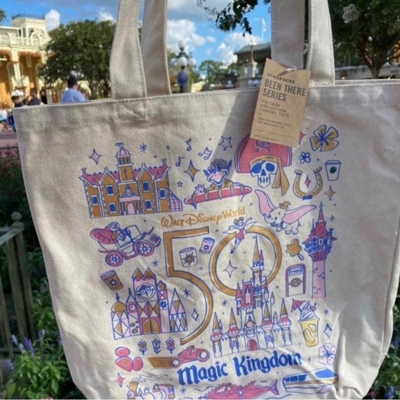 Disney 50th Anniversary Starbucks Tote Bag - Picture 2 of 2